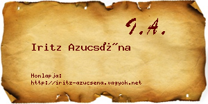Iritz Azucséna névjegykártya